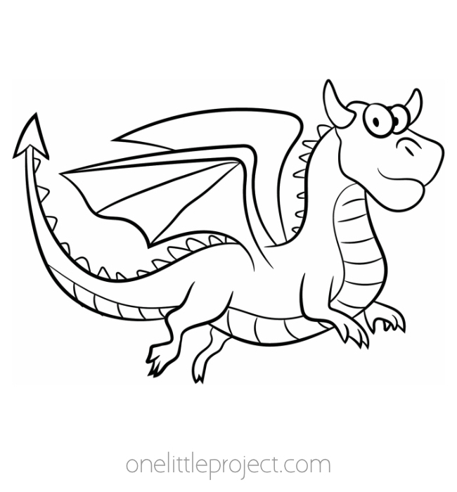 Free Dragon Coloring Page. Printable Coloring Page Of Dragons ...