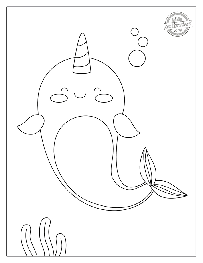 Free Printable Narwhal Coloring Pages | Kids Activities Blog