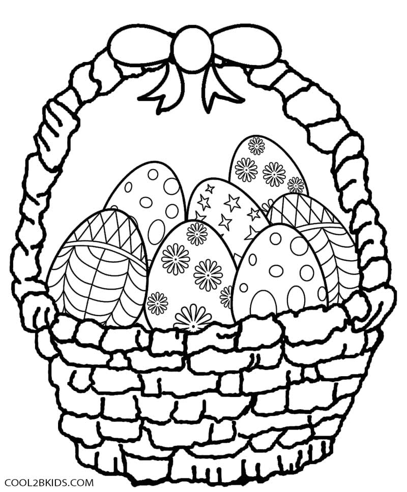 Coloring Pages Easter Baskets - ClipArt Best