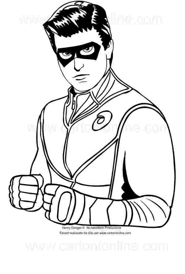Download or print this amazing coloring page: Just Coloring: Captain Man  And Kid Danger Coloring Pages The ... in 2021 | Coloring pages, Cartoon coloring  pages, Color