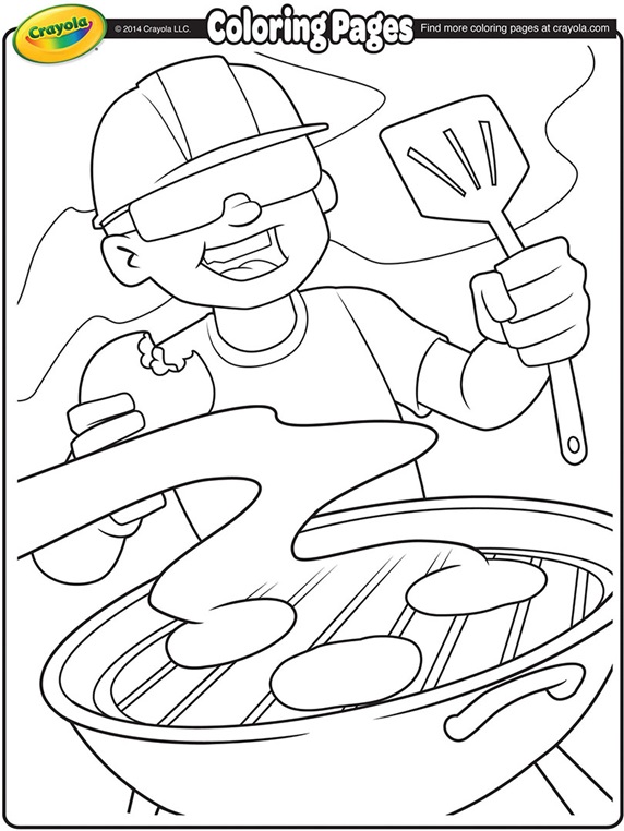 BBQ Coloring Pages - Coloring Home