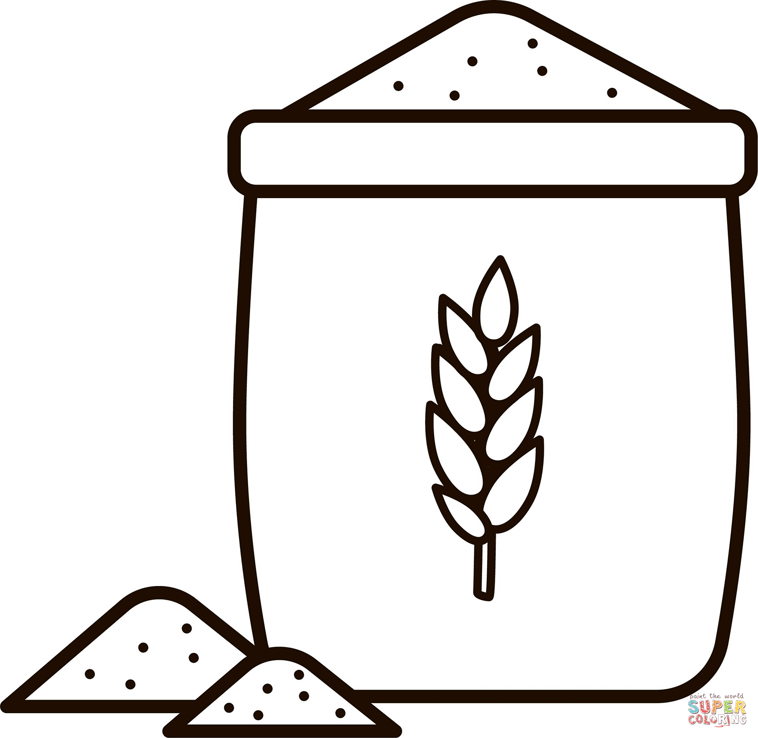 Flour coloring page | Free Printable Coloring Pages