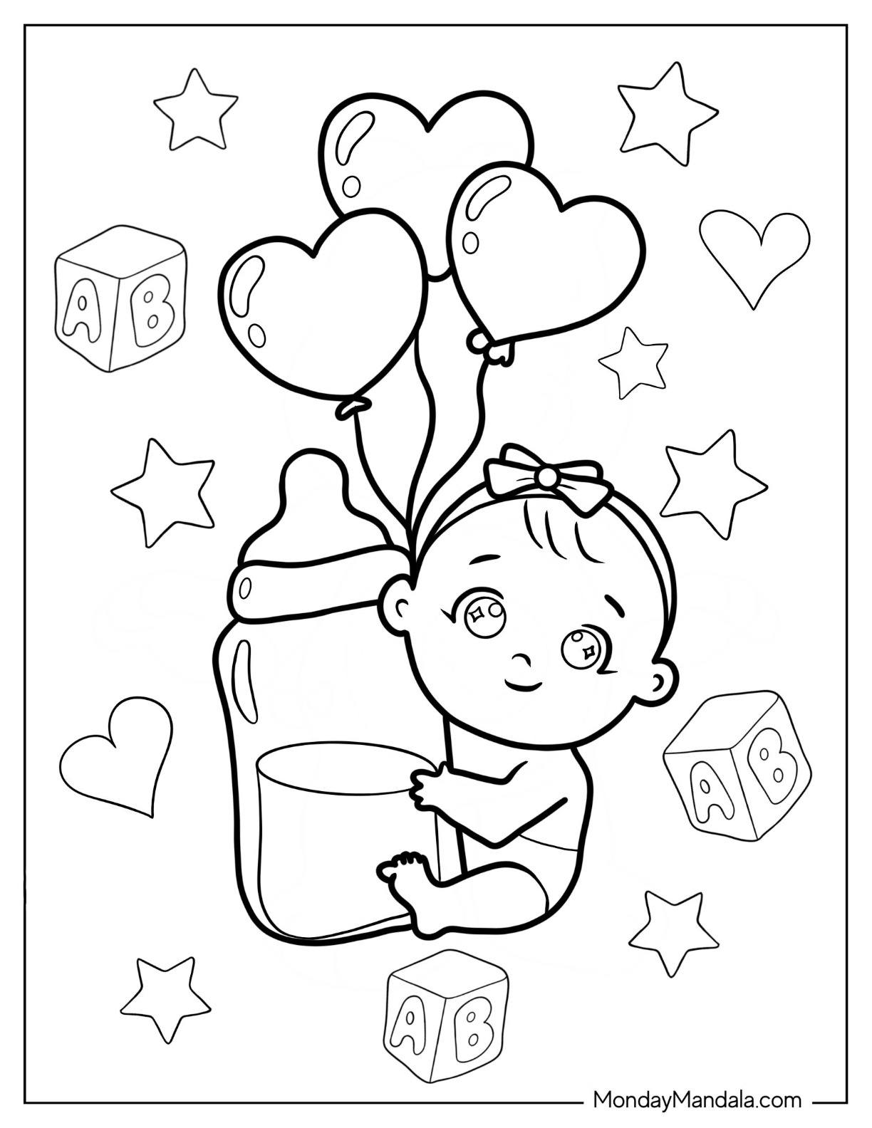 20 Baby Coloring Pages (Free PDF ...