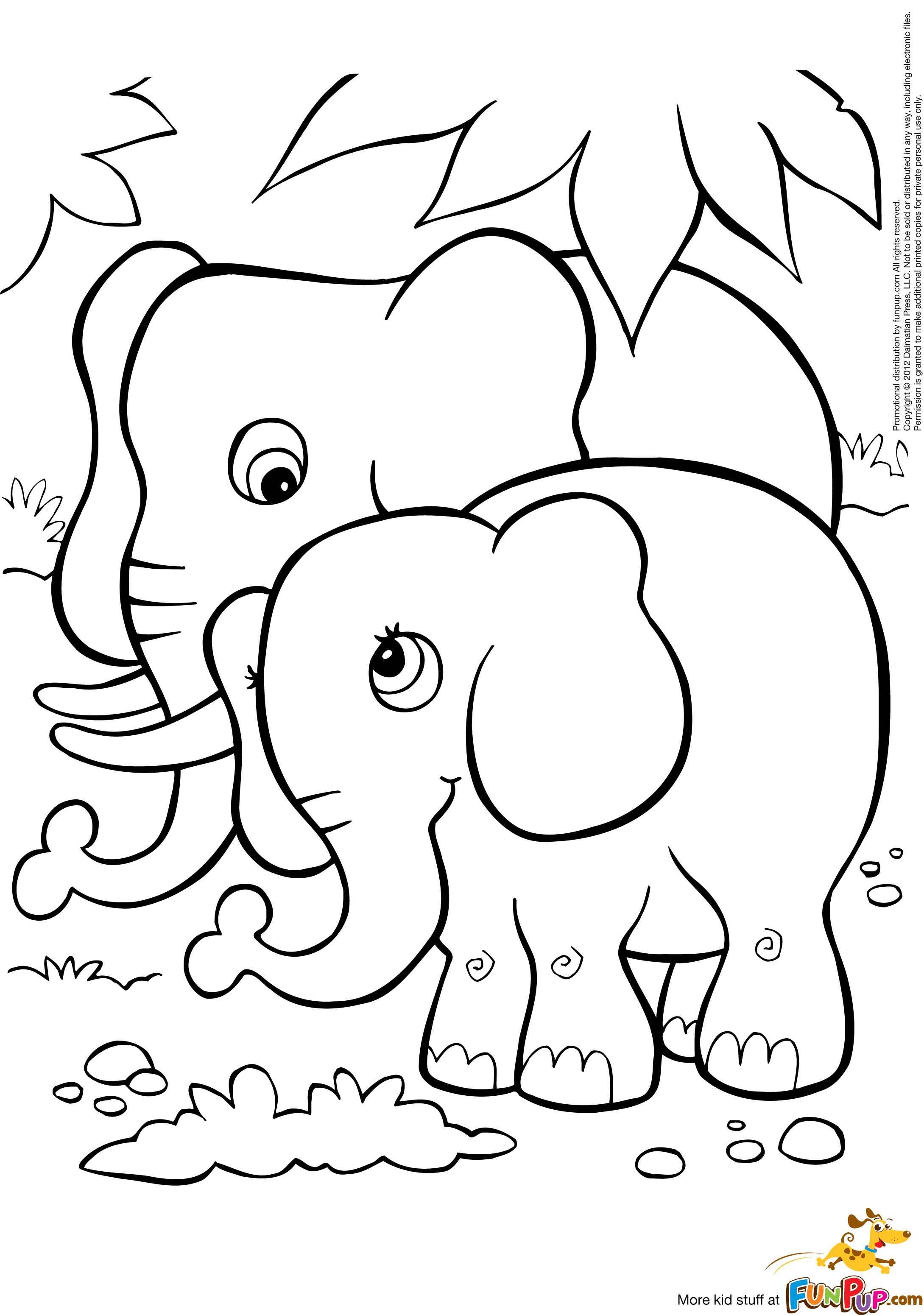 Online Baby Elephant Coloring Page: A Fun Method of Coloring ...