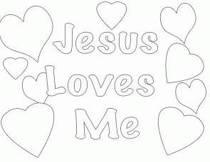 Jesus Loves Me Coloring Page - Coloring Pages for Kids and for Adults