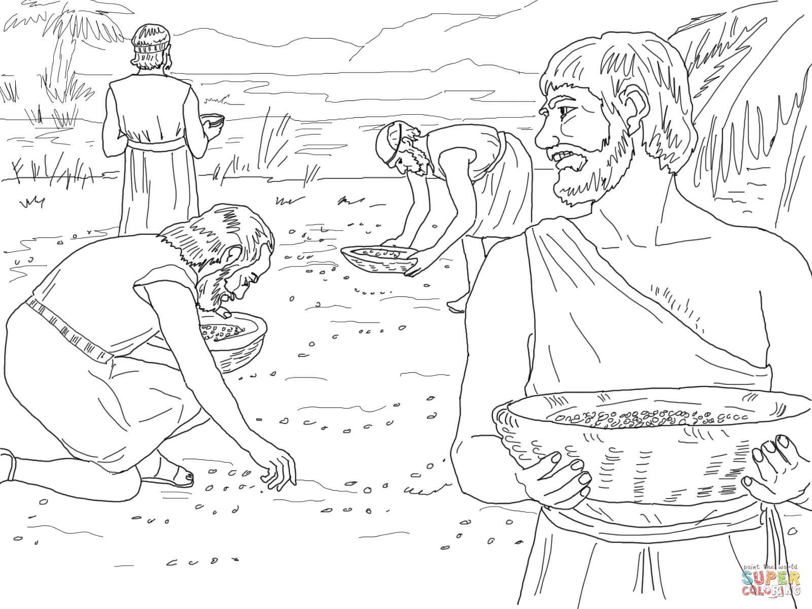 Miriam Celebrates the Crossing of Red Sea coloring page | Free ...