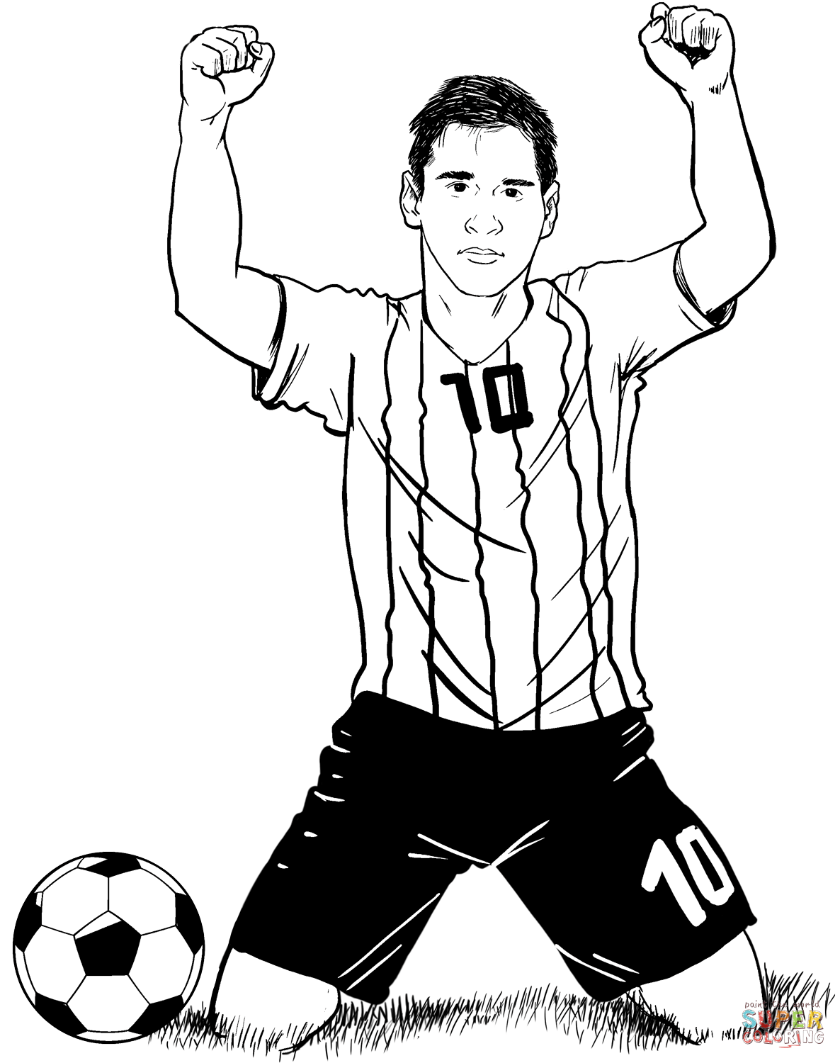 Lionel Messi Coloring Page. Free Printable Coloring Page - Coloring Home