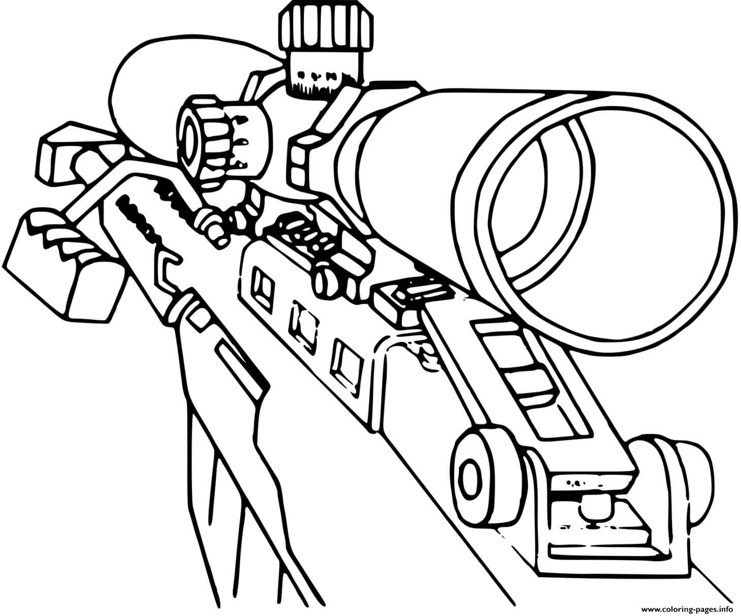 really cool sniper rifles coloring pages