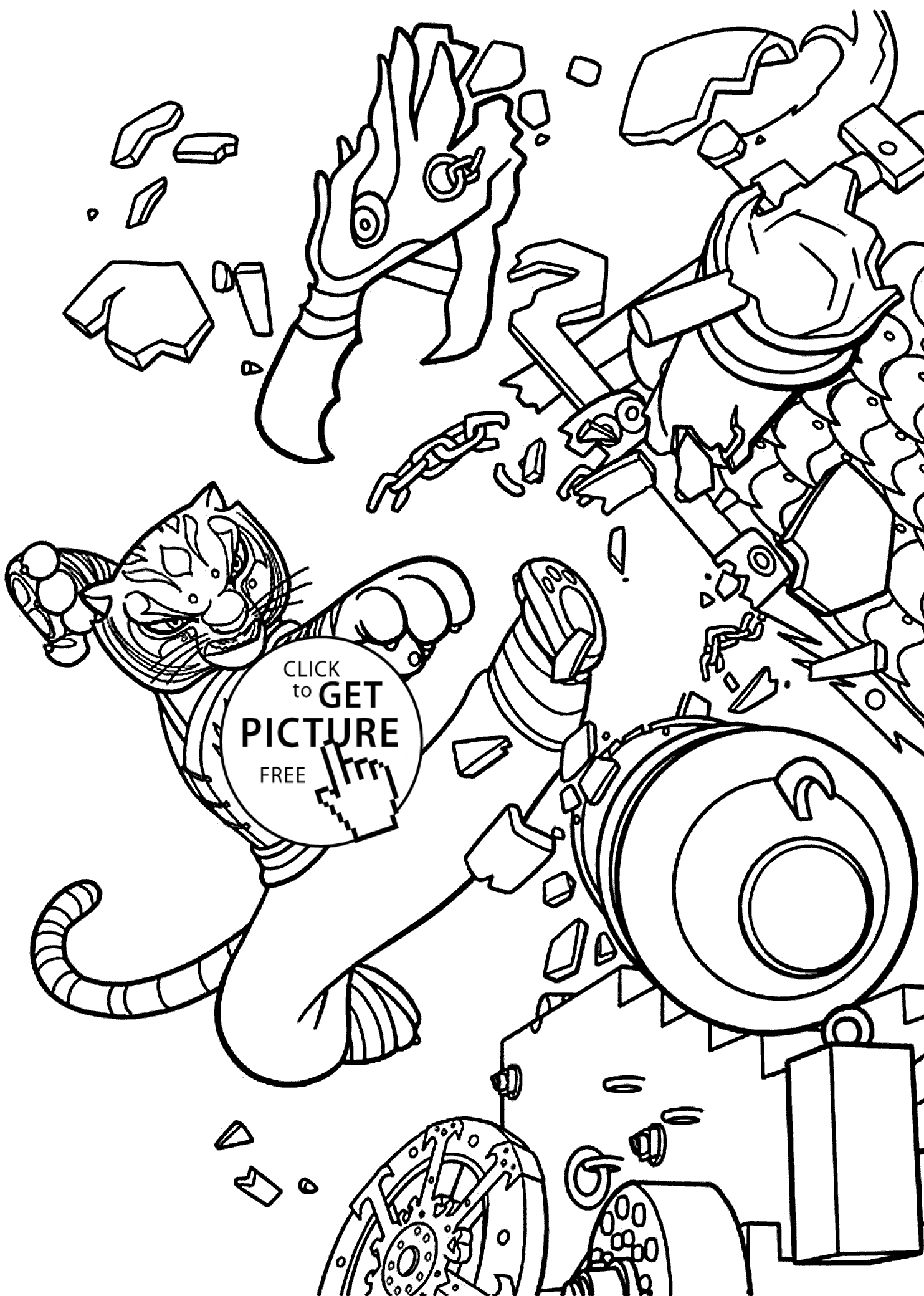 Master Tigress from Kung Fu Panda coloring pages for kids, printable free |  coloing-4kids.com