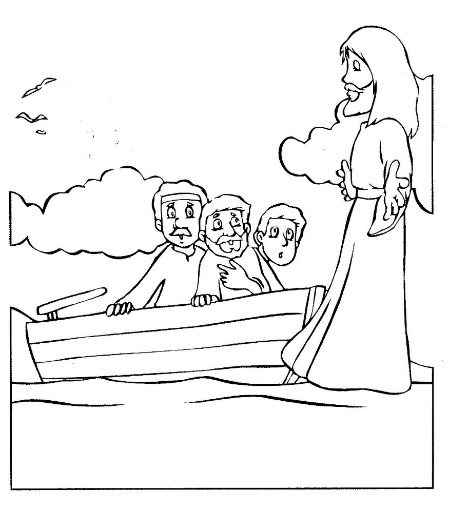Download Jesus Walking On The Water Coloring Pages - Coloring Home