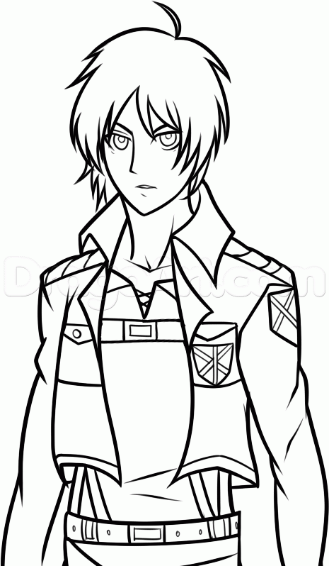 How to Draw Eren From Attack on Titan, Eren Yeager, Step by Step, Anime  Characters, Anime, Dr… | Dream catcher coloring pages, Attack on titan eren,  Attack on titan