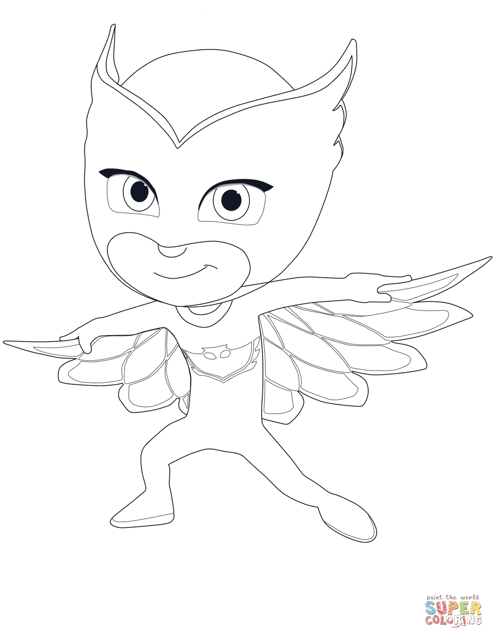 Owlette from PJ Masks coloring page | Free Printable Coloring Pages