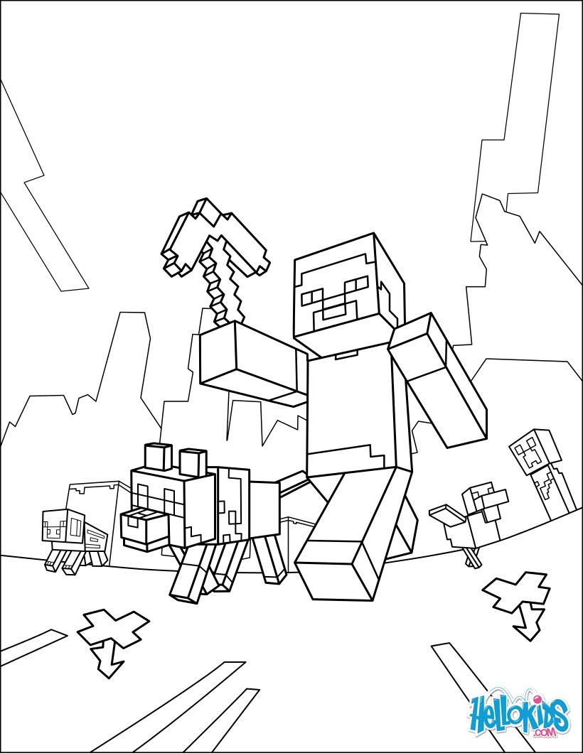 coloring page for kids ~ Coloring Page For Kids Minecraft Pages ...