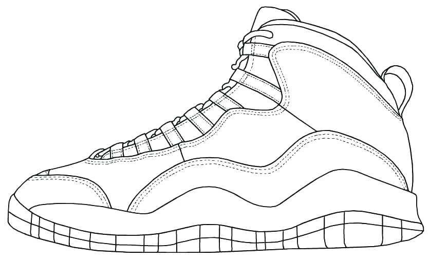 Jordan Sneakers Coloring Pages at GetDrawings | Free download