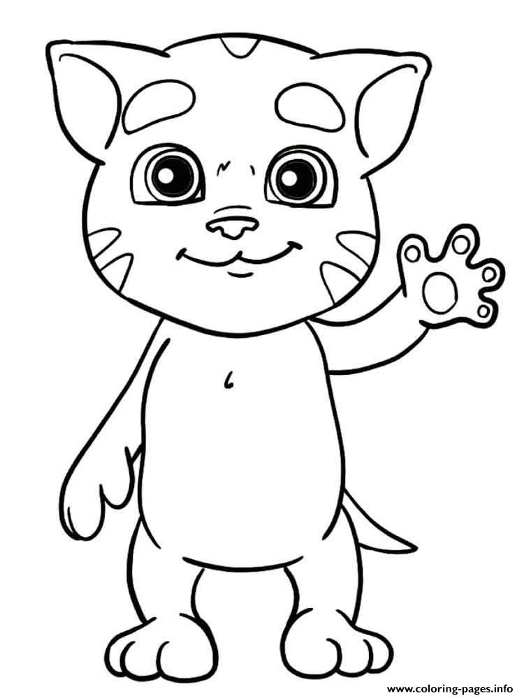 Mini Talking Tom Coloring Pages Printable