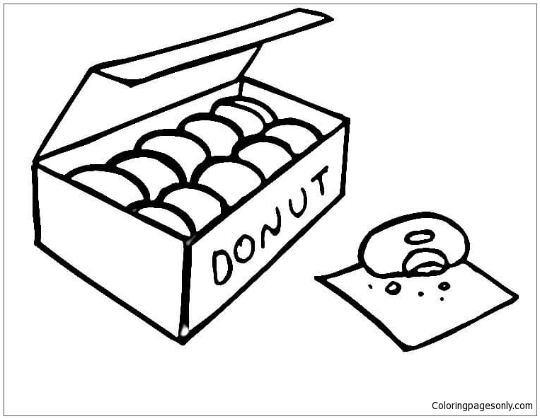 Donuts Coloring Page - Free Coloring Pages Online
