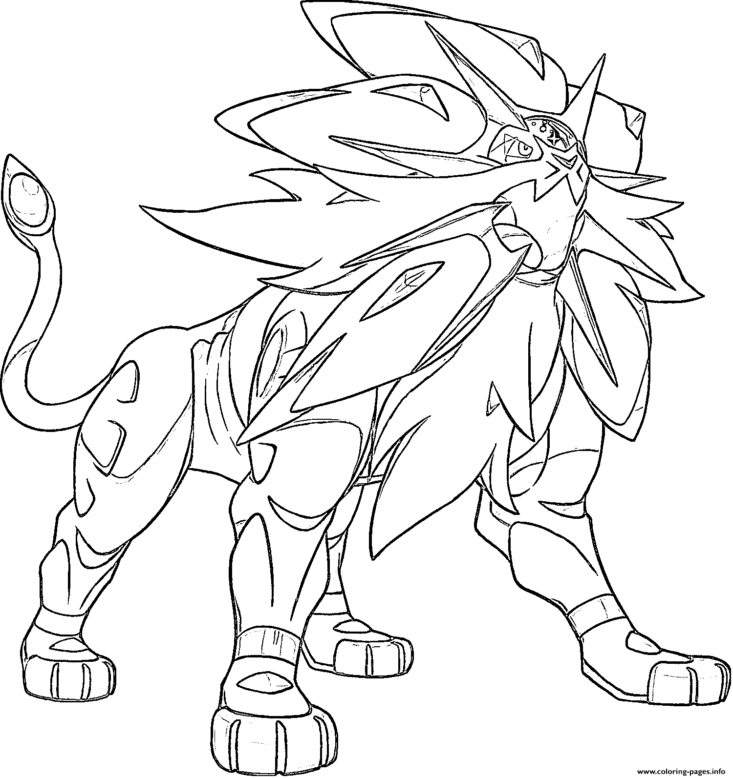 Solgaleo Coloring Pages - Coloring Home