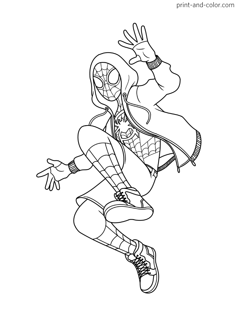 Miles Morales Coloring Pages   Coloring Home