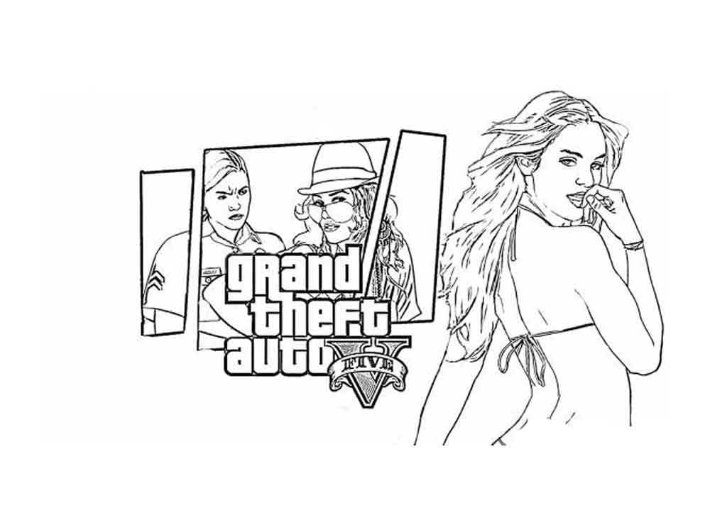 545 Cartoon Gta5 Coloring Pages 