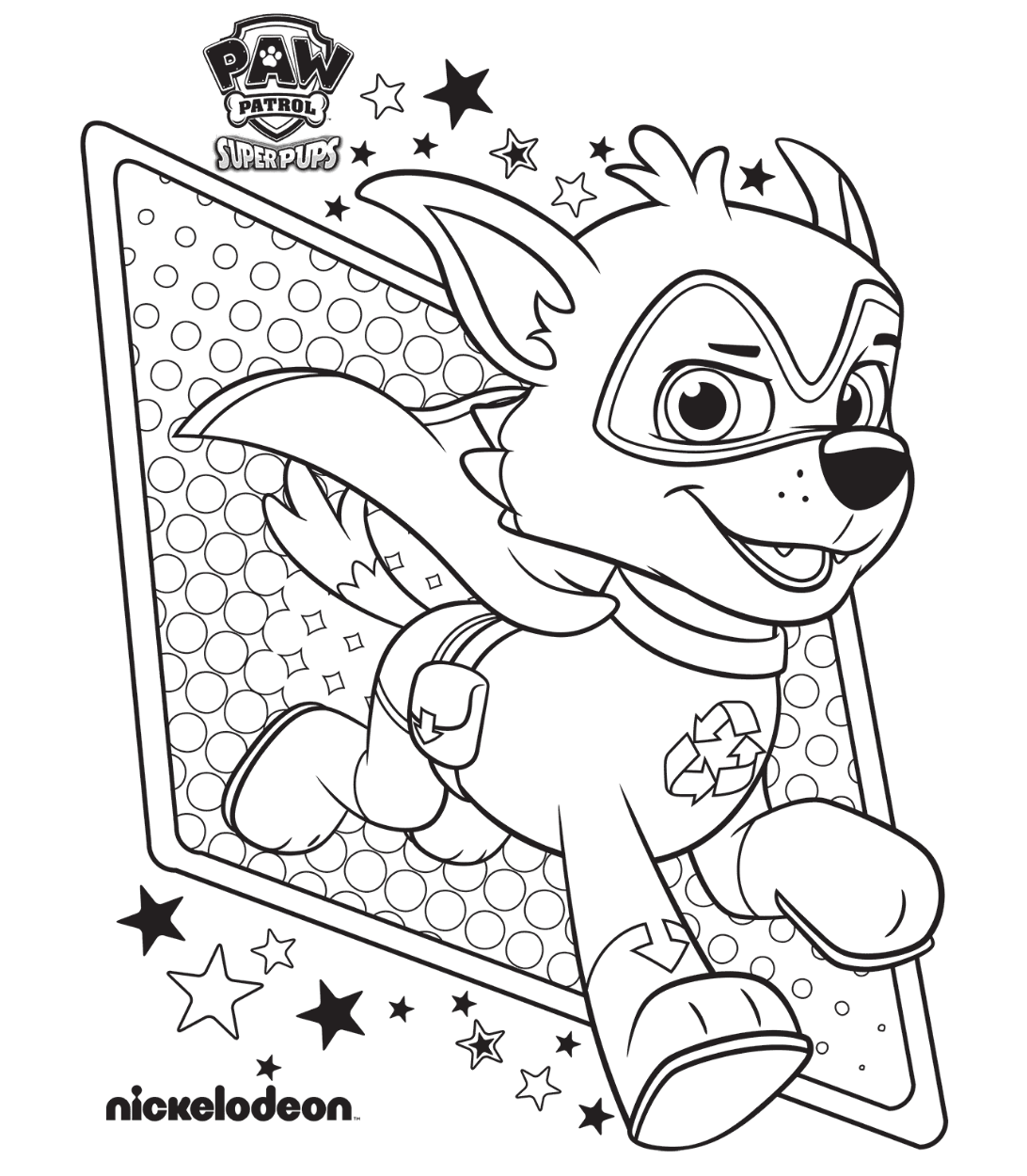 New PAW Patrol Super Pups Coloring Page | Paw patrol coloring ...
