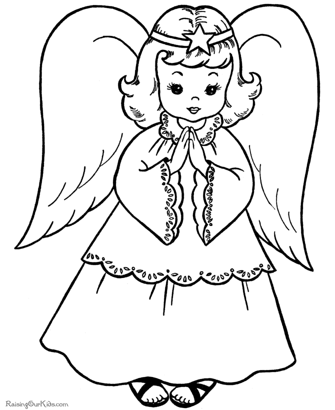 Angel Christmas coloring pages - 011