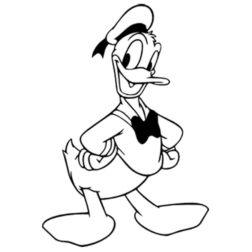 Donald Duck Coloring Pages Picture | Disney Cartoon Character - Coloring  Home
