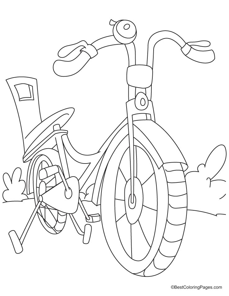 A small kids bicycle coloring sheet | Download Free A small kids 