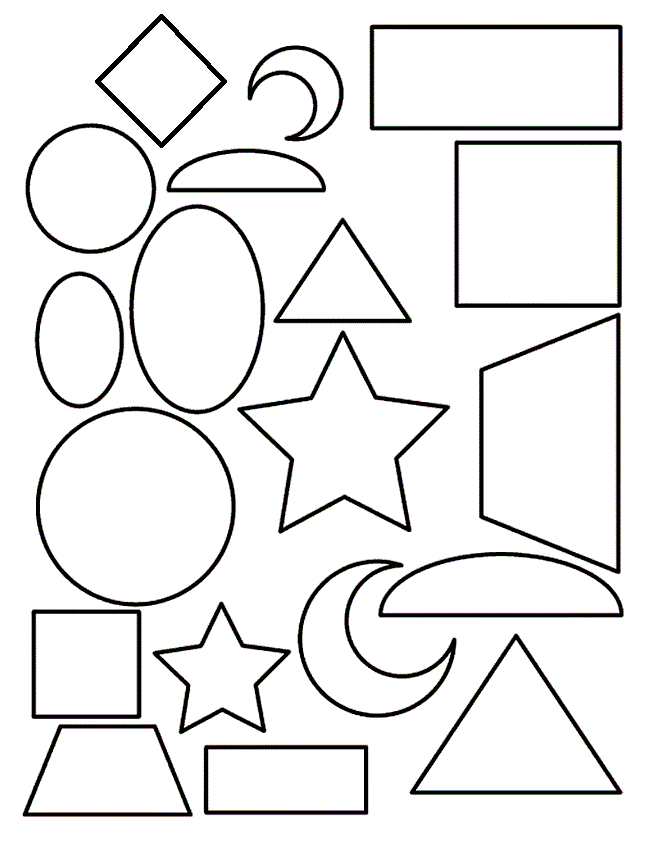 Shapes To Color | Coloring Pages