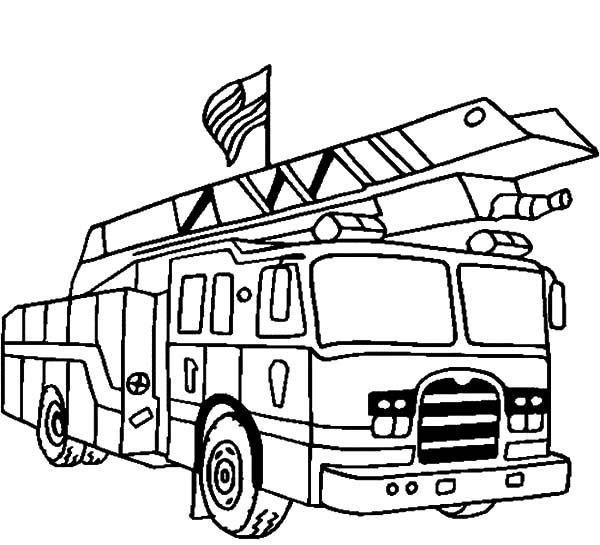 Fire truck coloring pages for toddlers - ColoringStar
