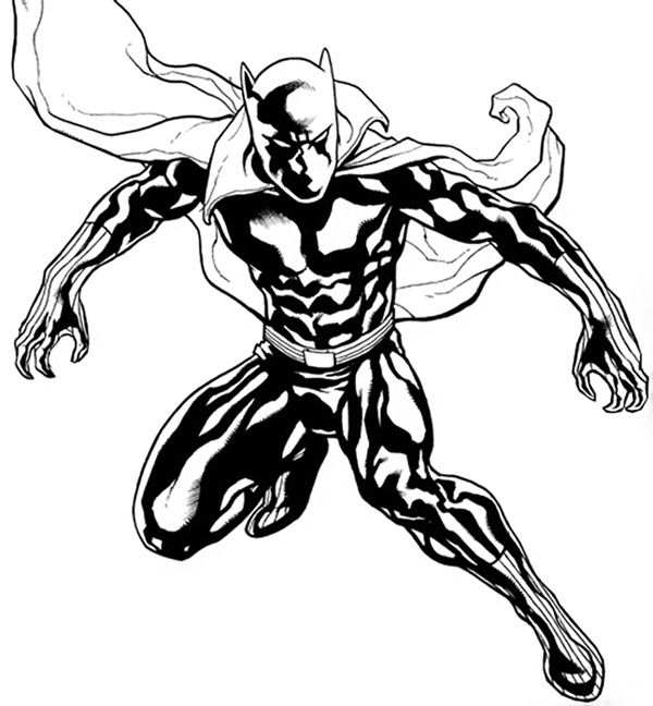 Black Panther Superhero Coloring Pages - clipartsgram.com