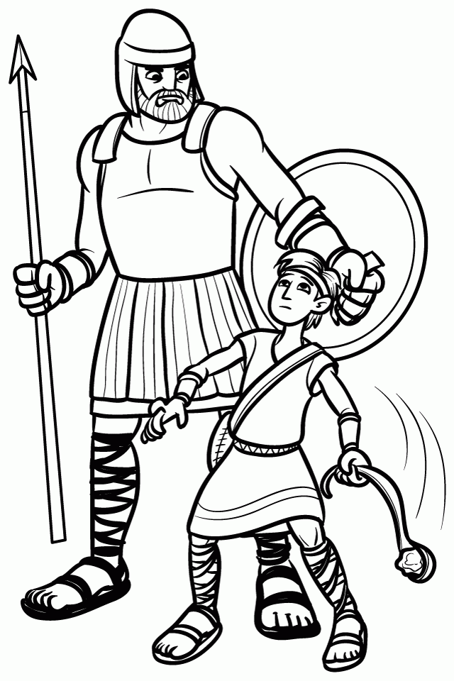 Essay Free Printable David And Goliath Coloring Pages All About ...