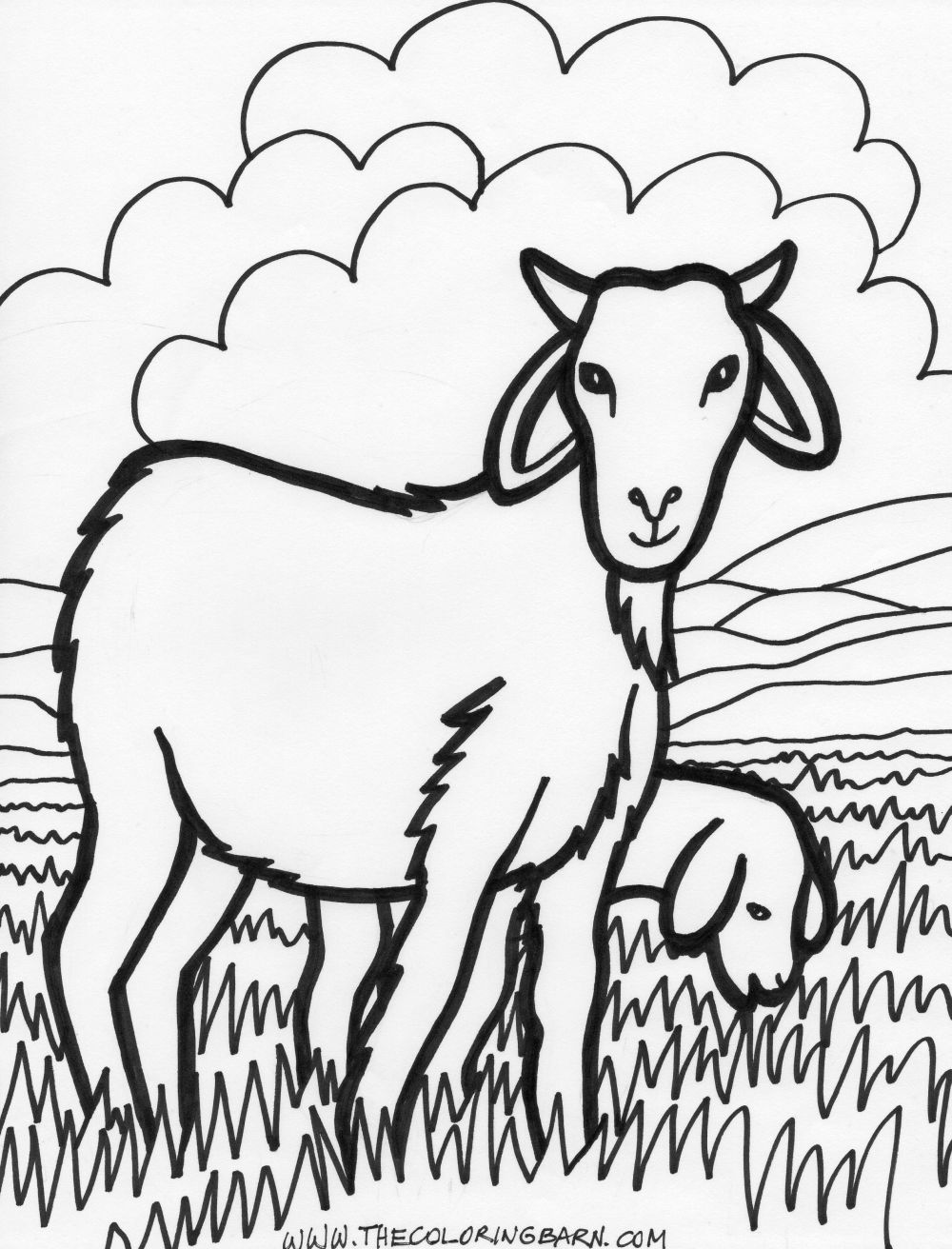 Farm Coloring Pages farm scene coloring pages – Kids Coloring Pages