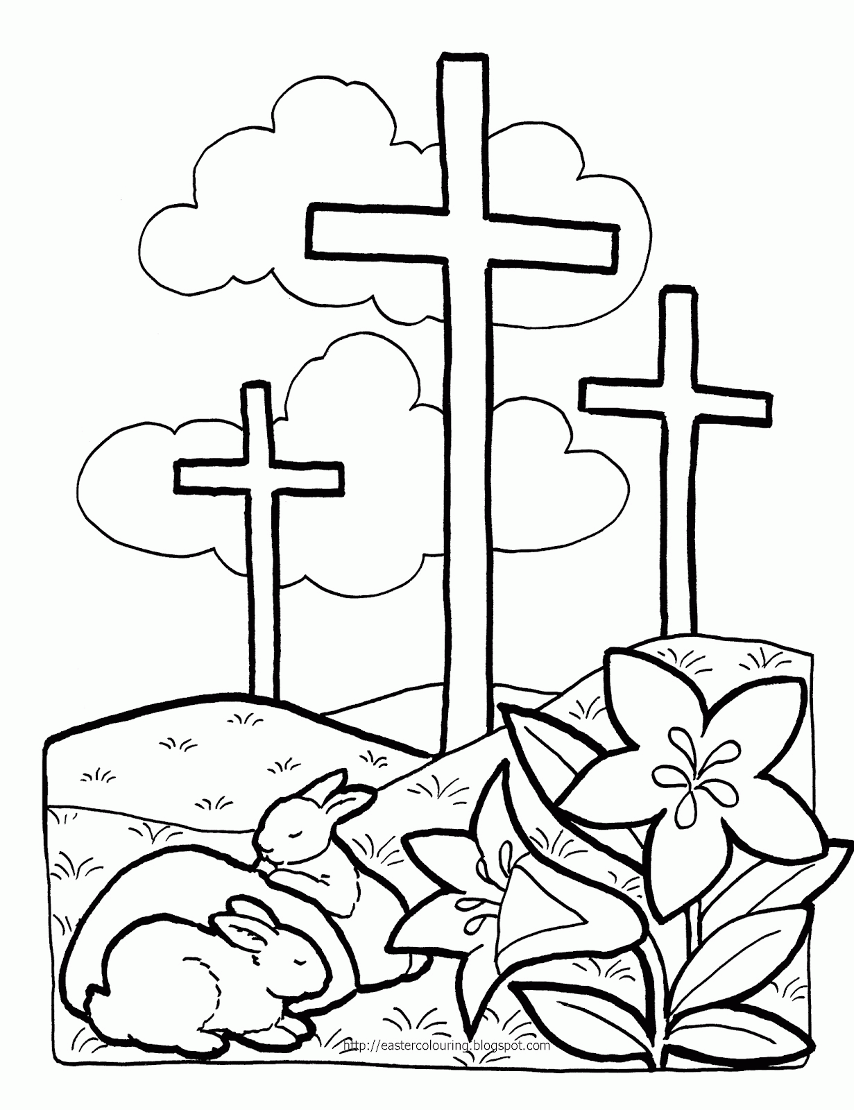 Christian Easter Coloring Pages For Toddlers Religious Easter ...
