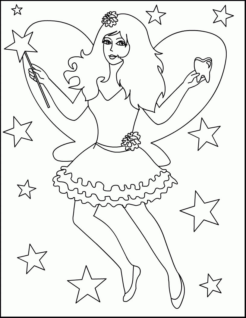 Extent Tooth Fairy Coloring Page Free Printable Coloring Pages ...