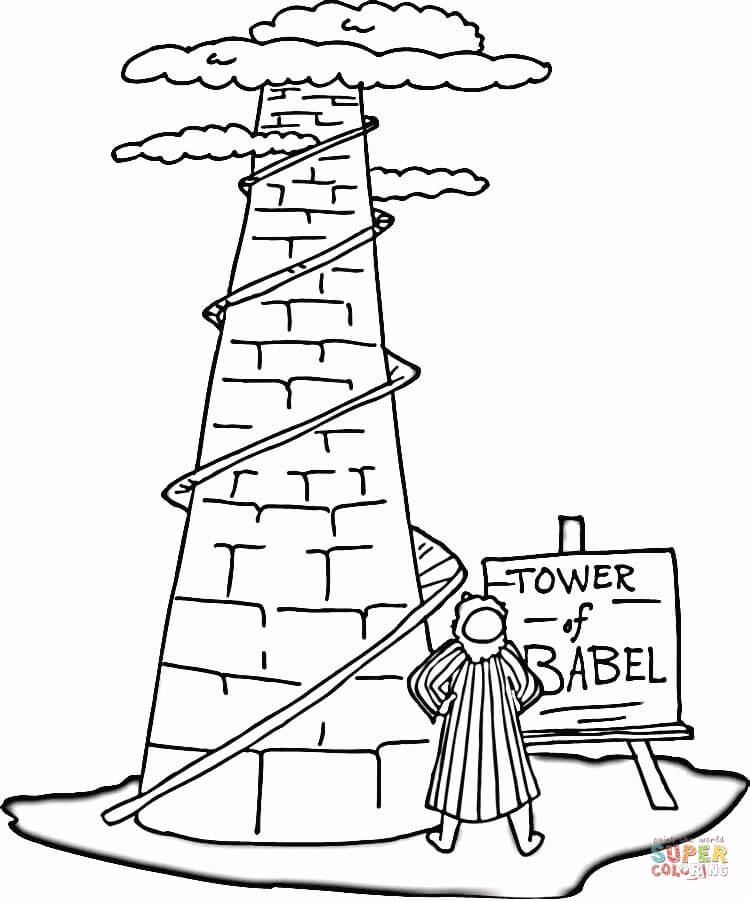 Tower of Babel coloring page | Free Printable Coloring Pages