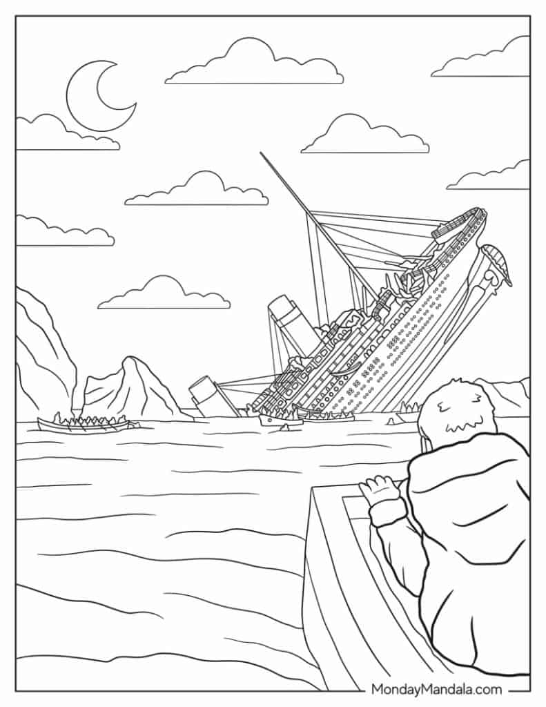 22 Titanic Coloring Pages (Free PDF Printables)