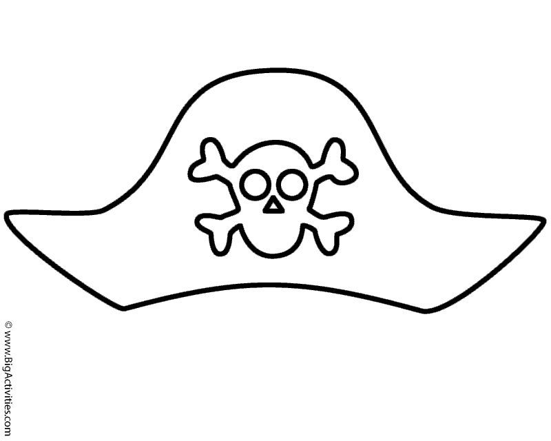 Pirate Hat - Coloring Page (Pirates)