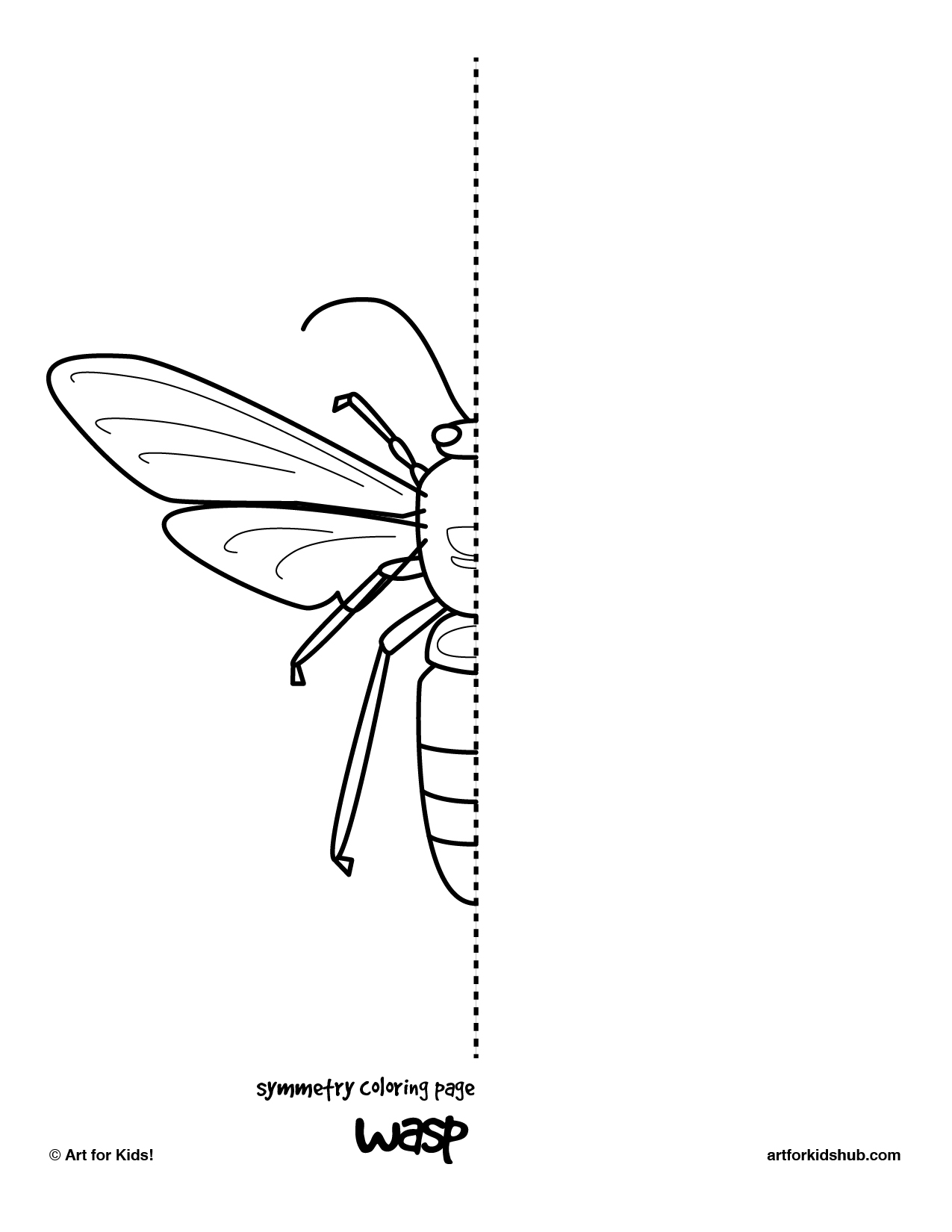10 Free Coloring Pages - Bug Symmetry - Art For Kids Hub -