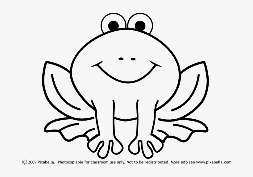 Cute Frog Clipart Black And White Free Clipart - Easy Frog Coloring Pages -  Free Transparent PNG Download - PNGkey