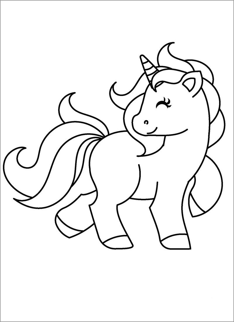 Cute My Little Unicorn Coloring Page - ColoringBay