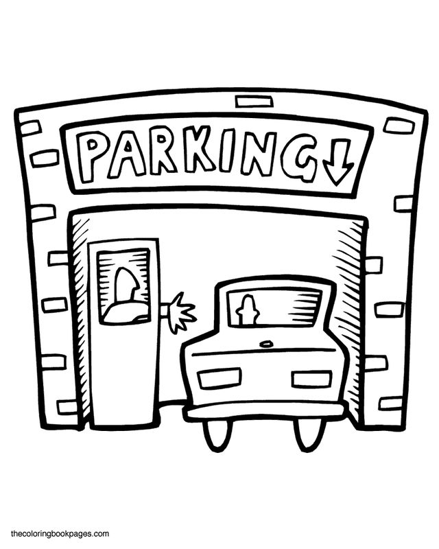 Parking Garage Coloring Page Sketch Coloring Page