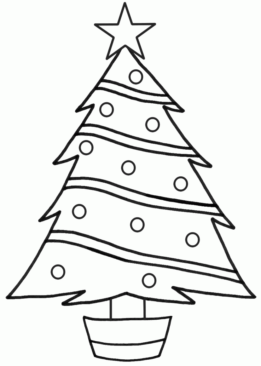 Christmas Tree - Coloring Pages for Kids and for Adults