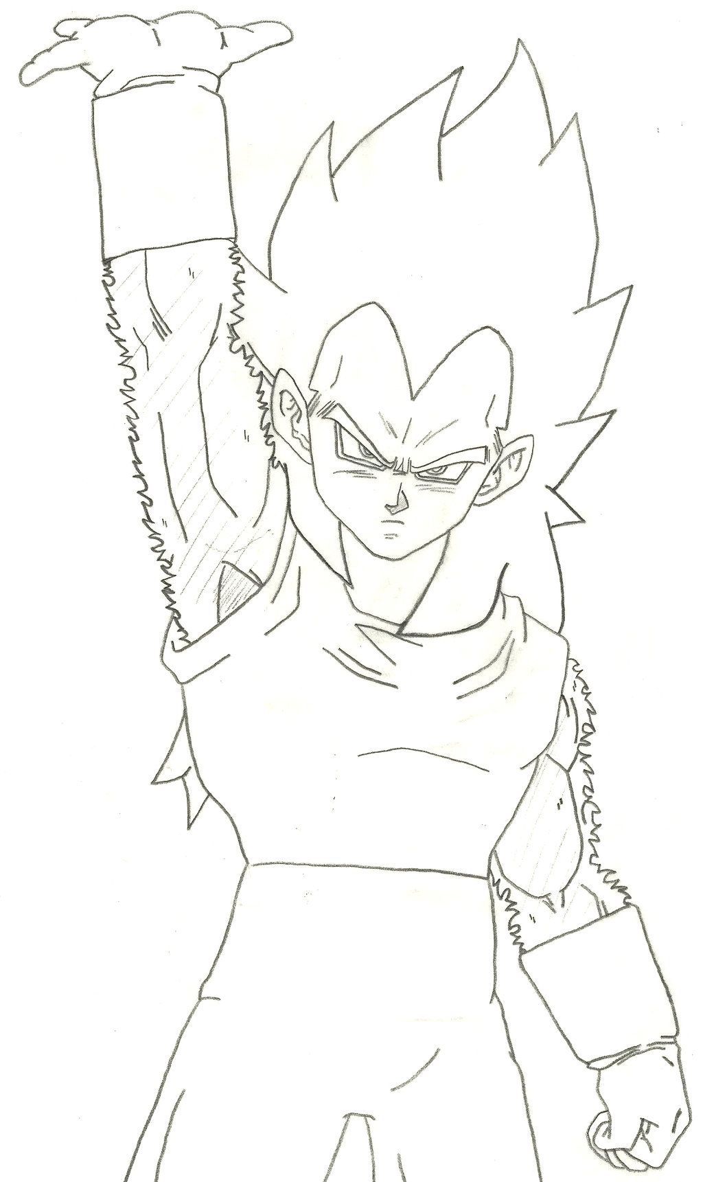 Vegeta Ssj4 Coloring Pages Sketch Coloring Page