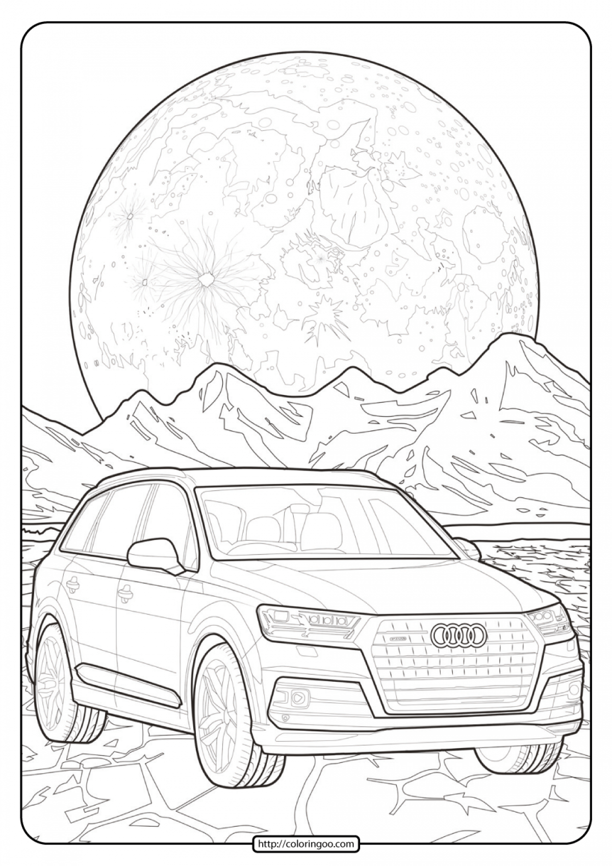 Printable Audi Cars Coloring Book & Page – 03