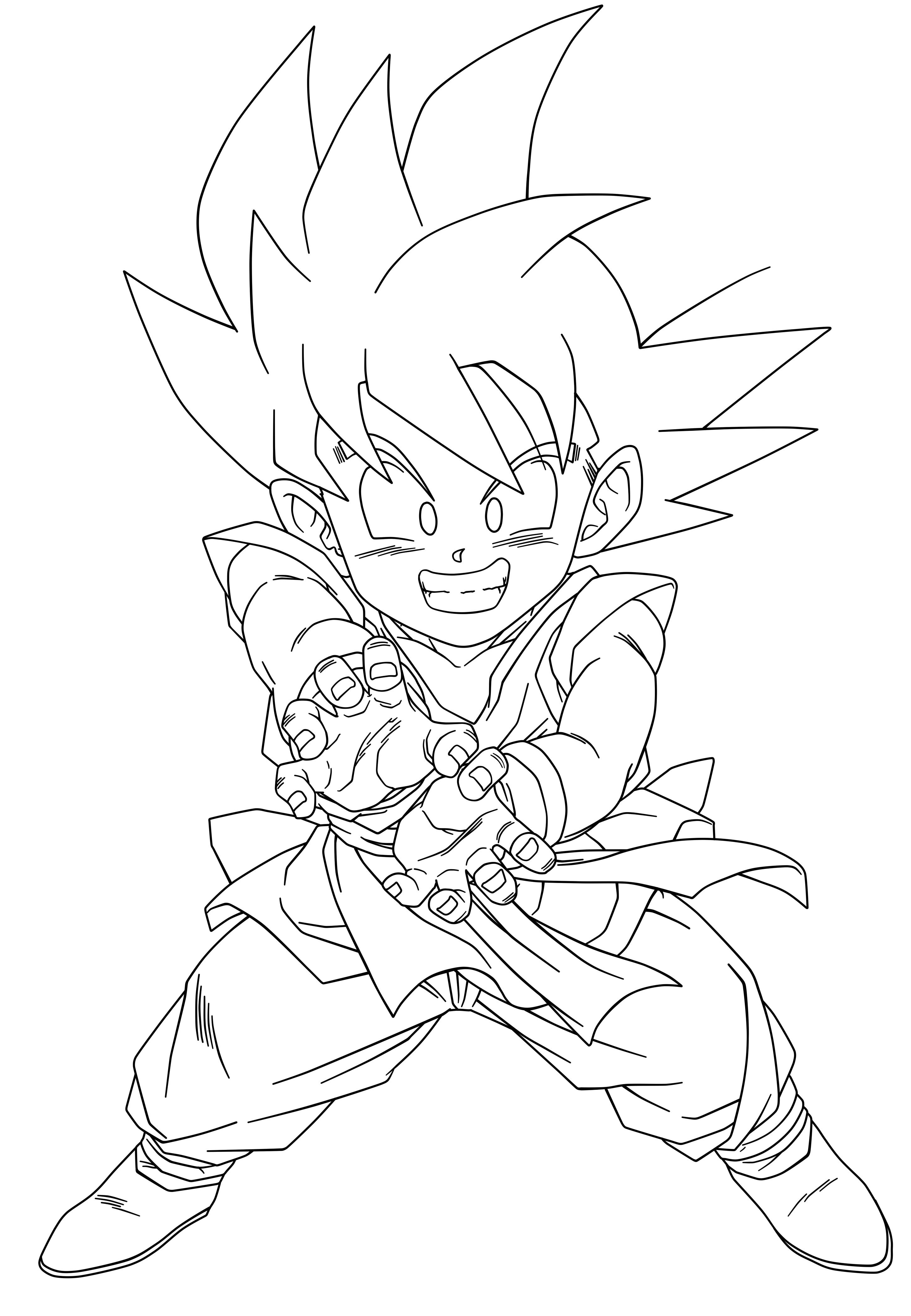 Kid Goku GT Kamehameha | Goku desenho, Desenhos dragonball, Goten e trunks