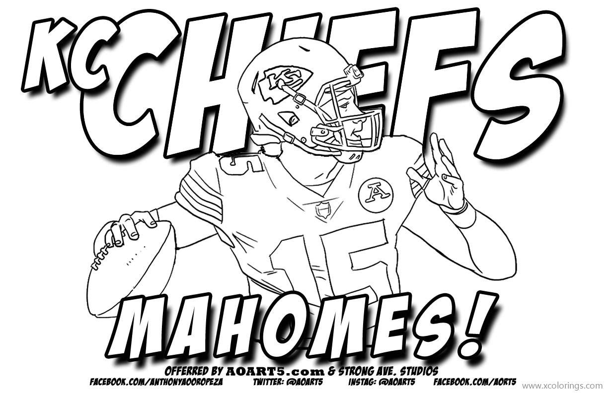 KC Chiefs Patrick Mahomes Coloring Pages. | Coloring pages, Football coloring  pages, Kansas city chiefs craft
