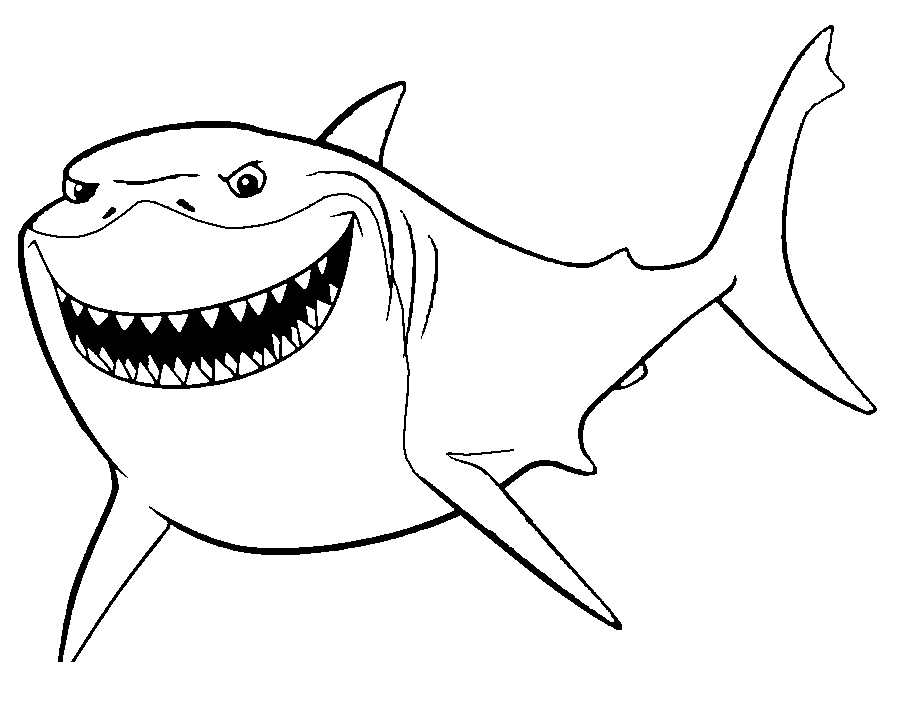 Bruce Finding Nemo Coloring Page Coloring Home