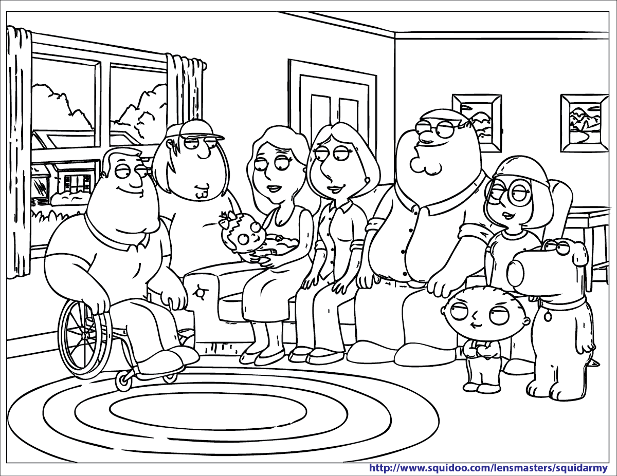 Family Guy Printables - Coloring Pages for Kids and for Adults