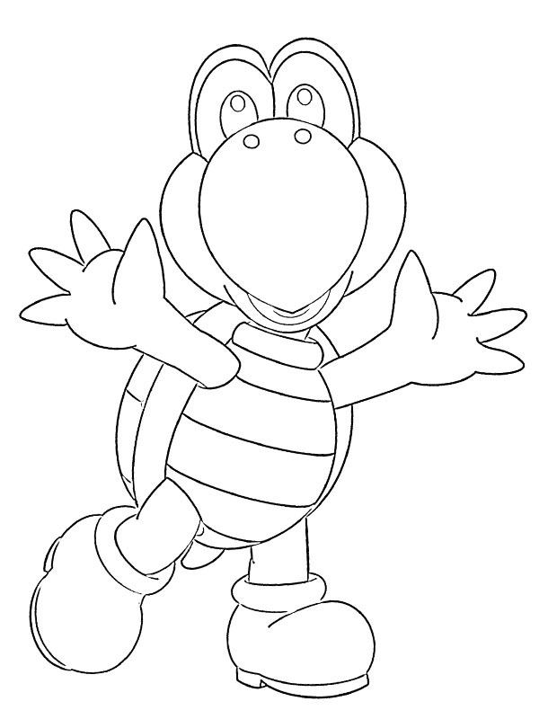Koopa Troopa Coloring Page - Funny Coloring Pages