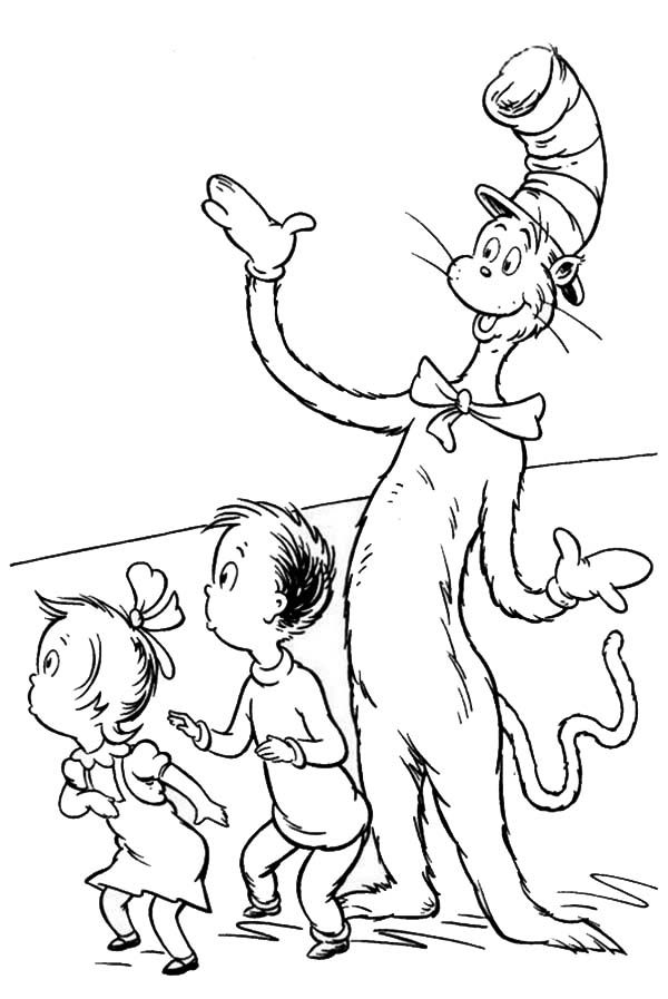 Dr Seuss Coloring Page Cat In The Hat Coloring Page - Coloring Home